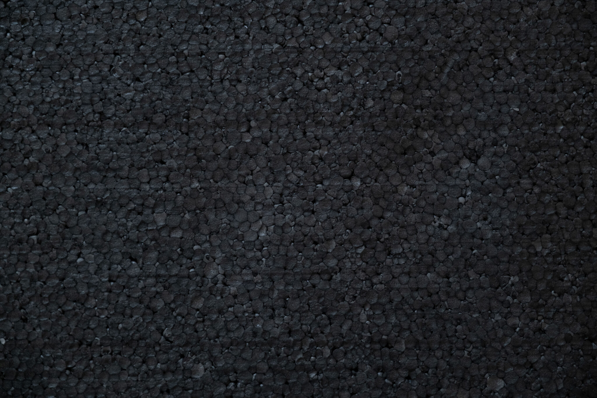 Black styrofoam backgraoung and close up